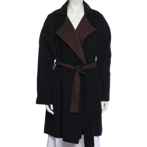 Halston Heritage Two Tone Virgin Wool  Coat - Picture 1 of 4